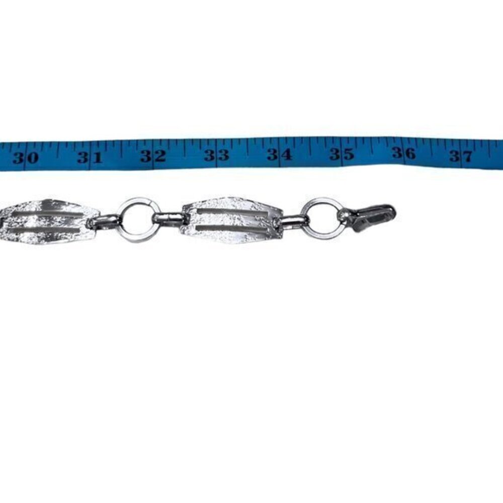 Shiny Silver Chain Belt‎ Up to 35" BOHO Coastal Preppy Nautical Dressy Office - Picture 7 of 8